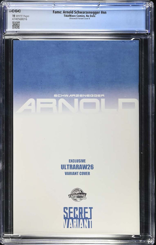 Arnold Schwarzenegger #1 CGC 10 Ultraraw26 Secret Blue Error Variant #70/70