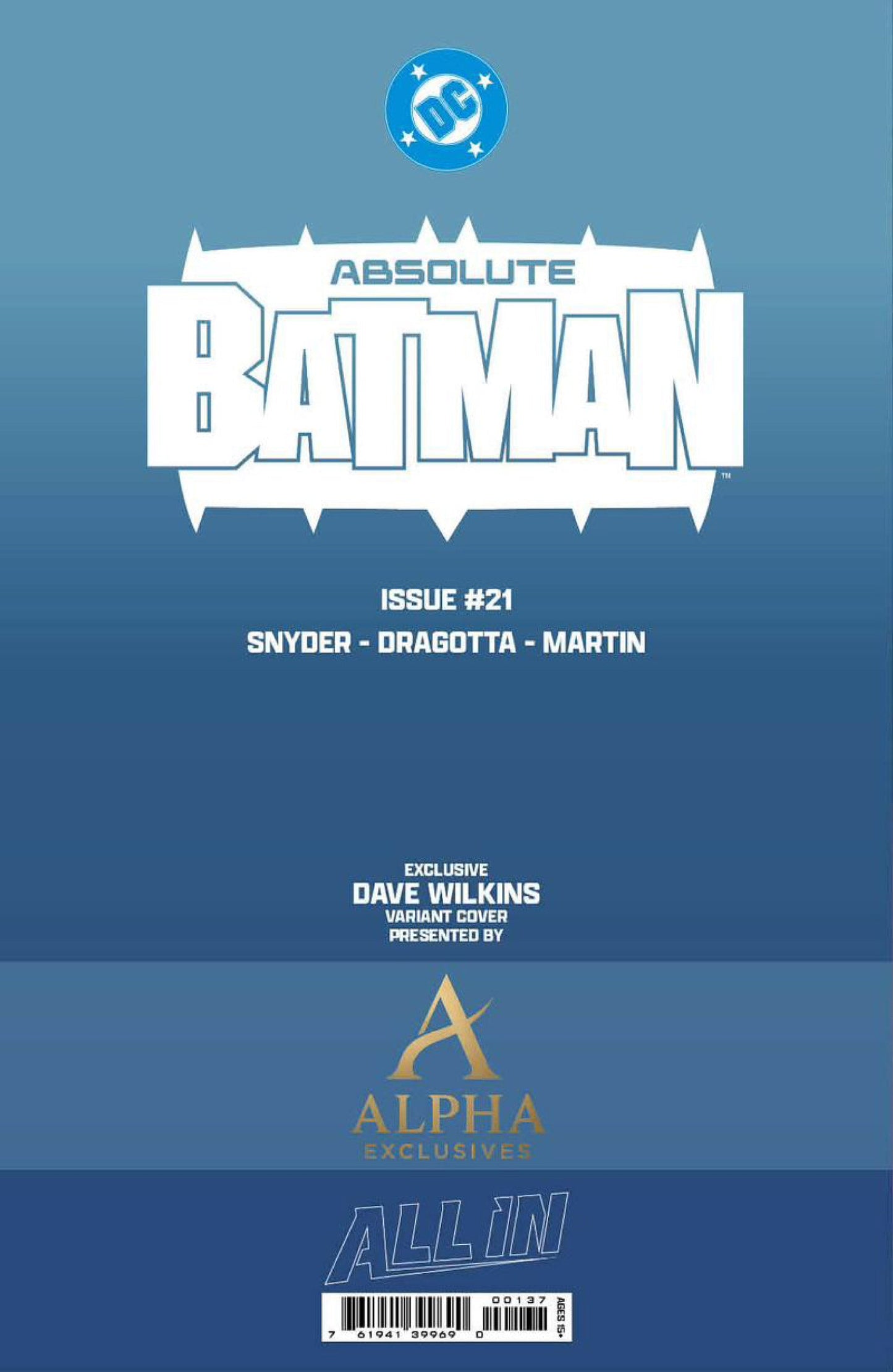 ABSOLUTE BATMAN #21 DAVE WILKINS EXCLUSIVE VAR (06/17/2026)