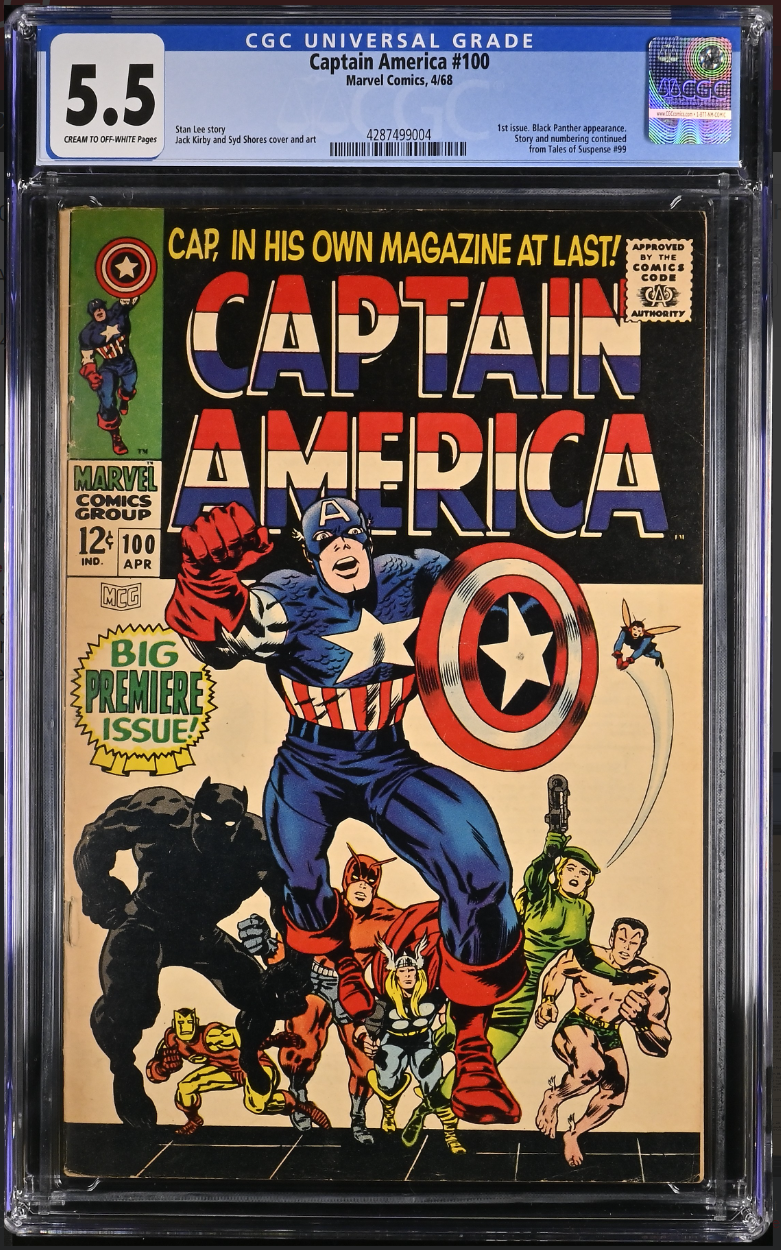 Captain America, Vol. 1 #100 CGC 5.5 CREAM TO OFF-WHITE