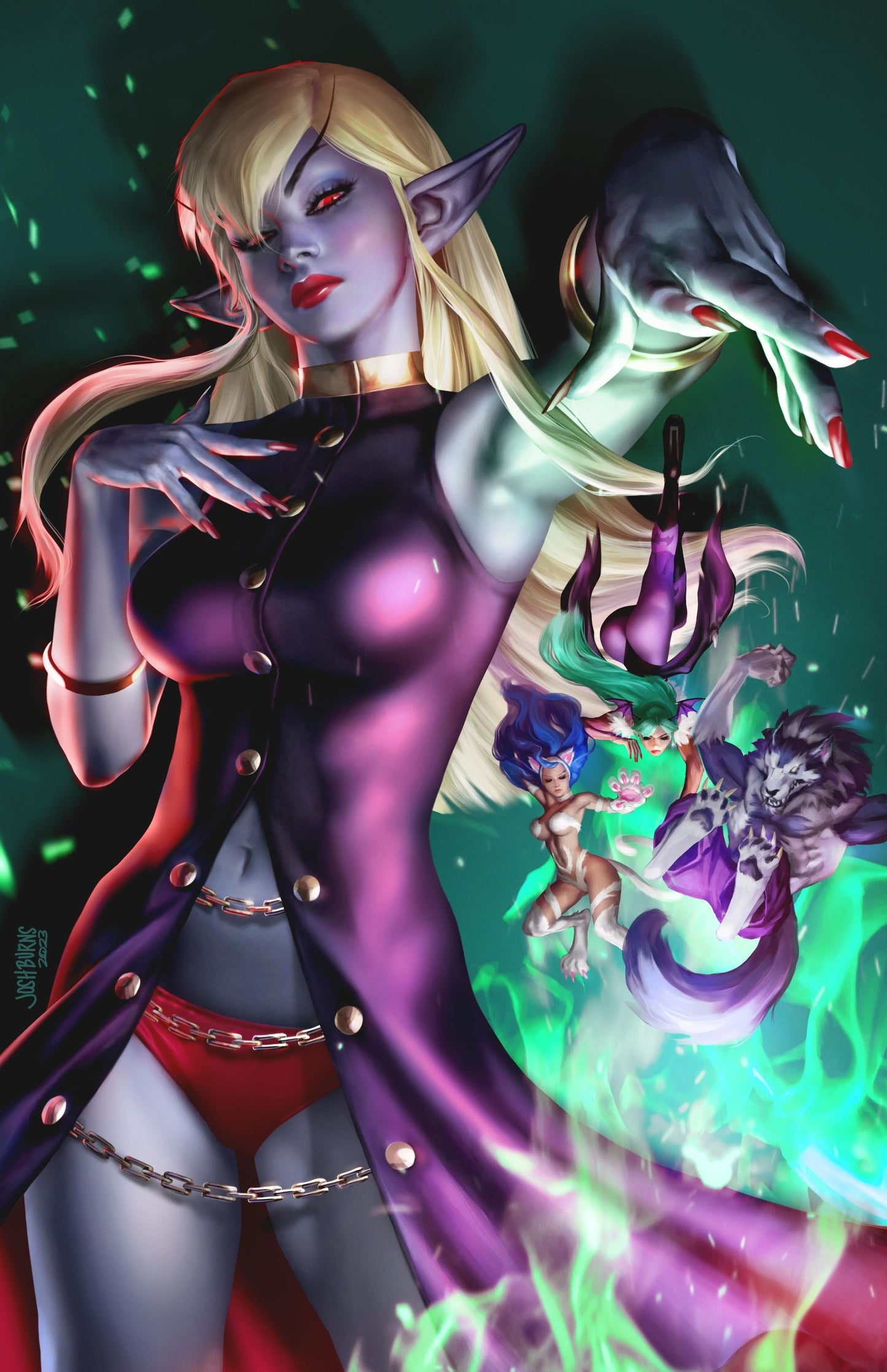 DARKSTALKERS: JEDAH #1 (JOSH BURNS EXCLUSIVE VIRGIN VARIANT A & B SET)(2024)