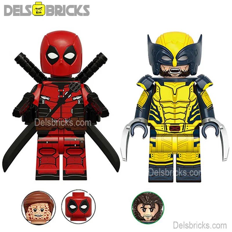 Deadpool & Wolverine SET OF 2 Marvel MCU Lego Minifigures Custom Toys 2