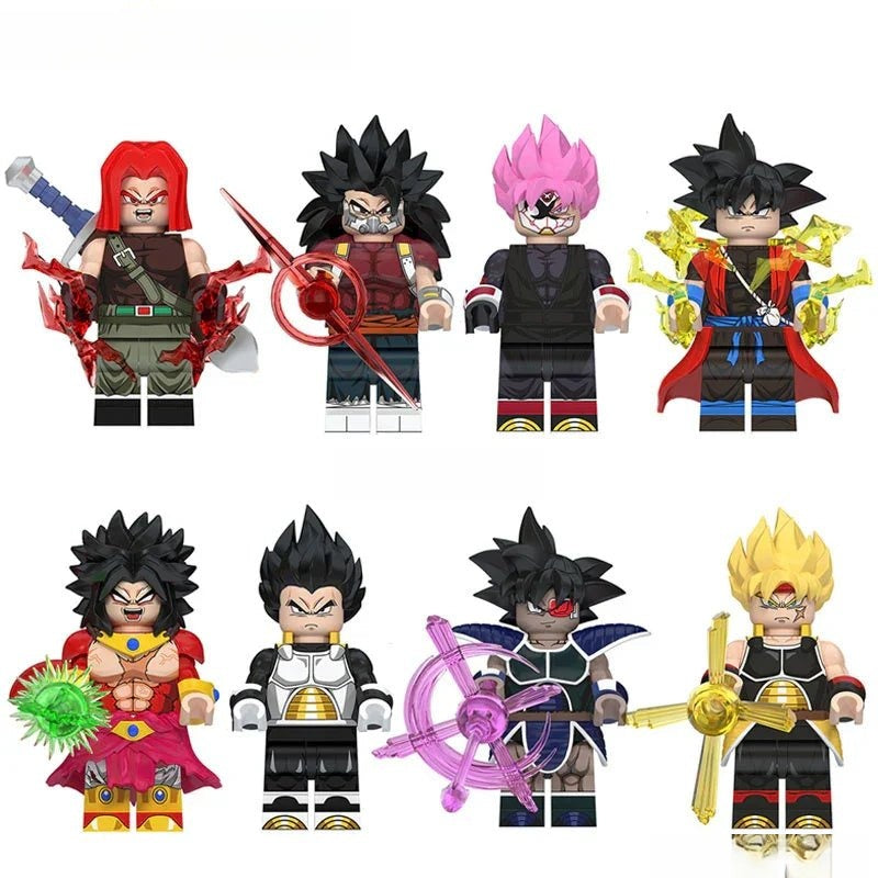 Dragon Ball Z Xeno Super set of 8 Anime Minifigures – 412 Comics
