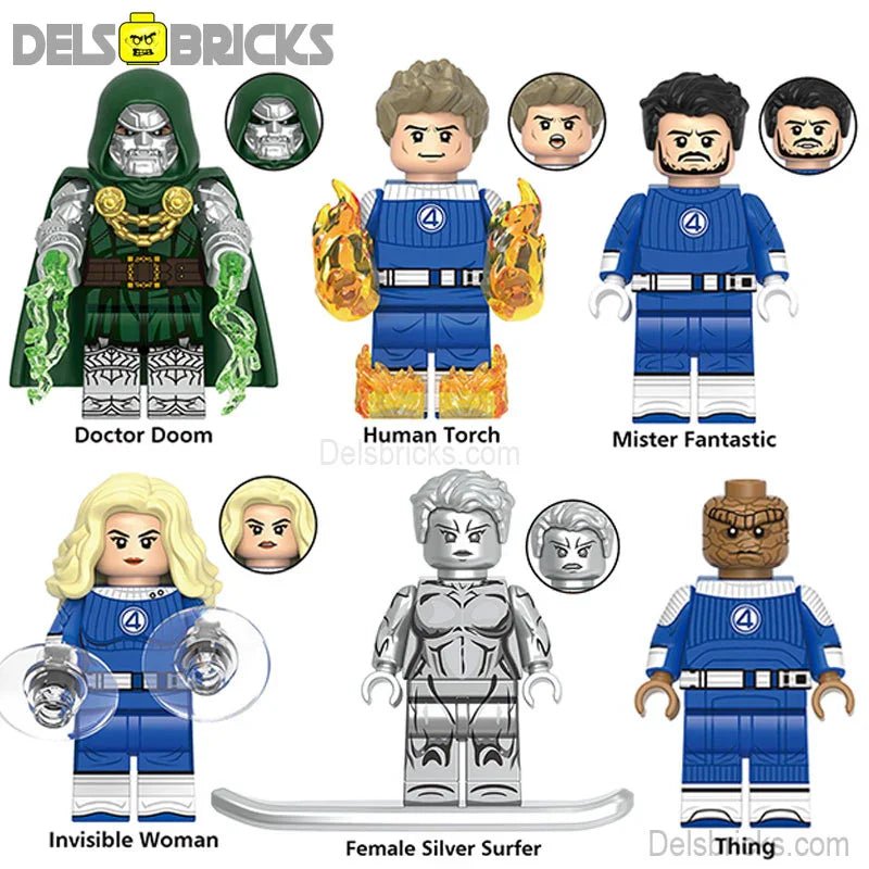 Fantastic Four First Steps Set of 6 Lego Minifigures Custom Toys 2