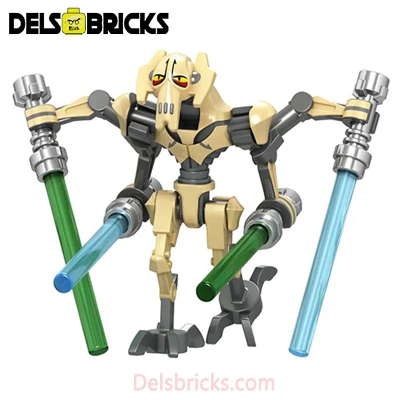 General Grievous set of 2 Star Wars Lego Minifigure Custom Toys