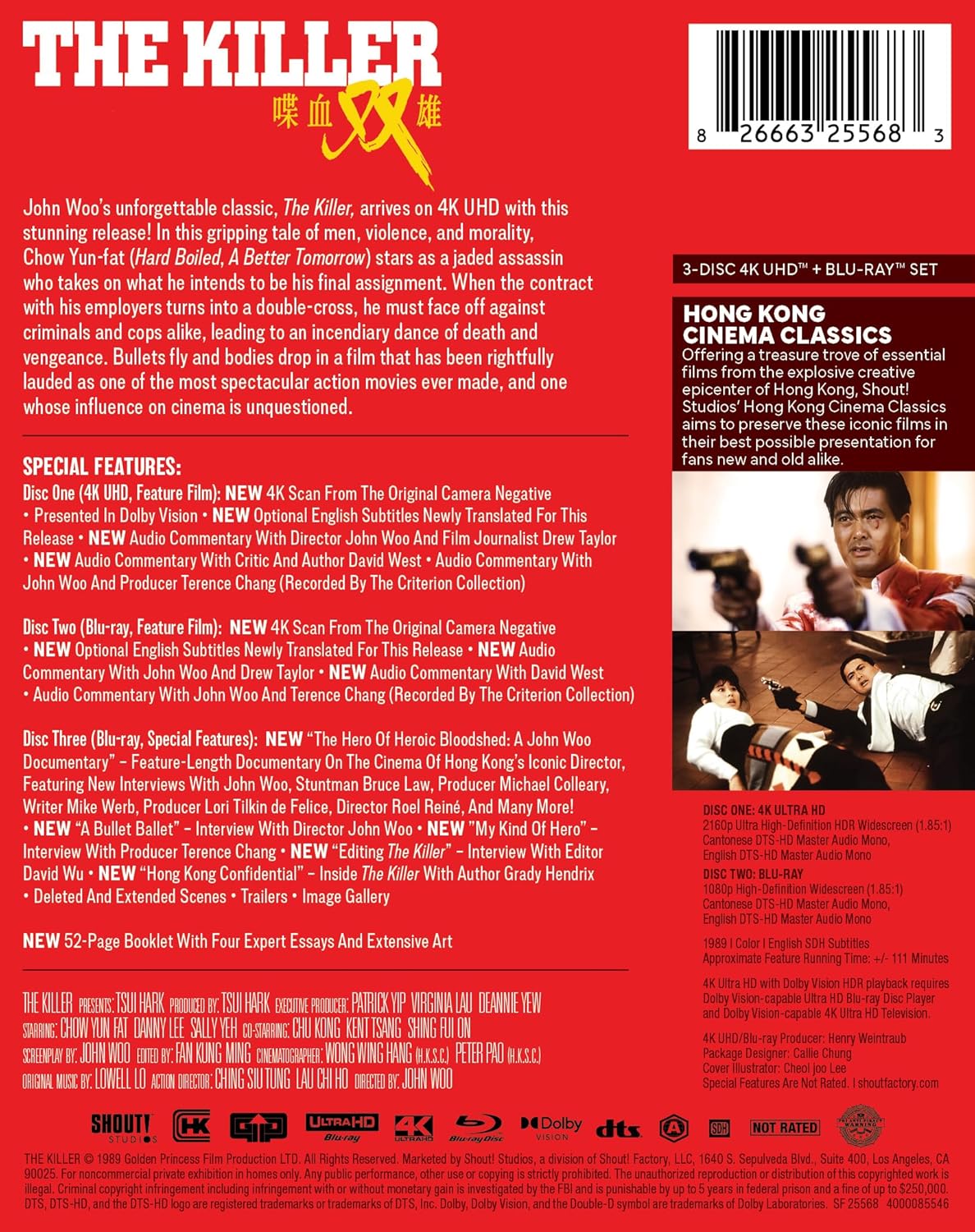 The Killer - Deluxe Limited Edition Slipcase (4K Ultra HD + Blu-ray)