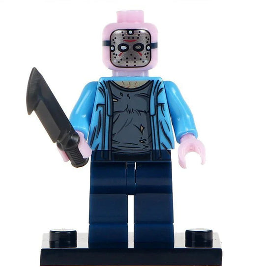 Jason Voorhees Friday The 13th Blue NES Lego Minifigures Custom Horror Toys 5
