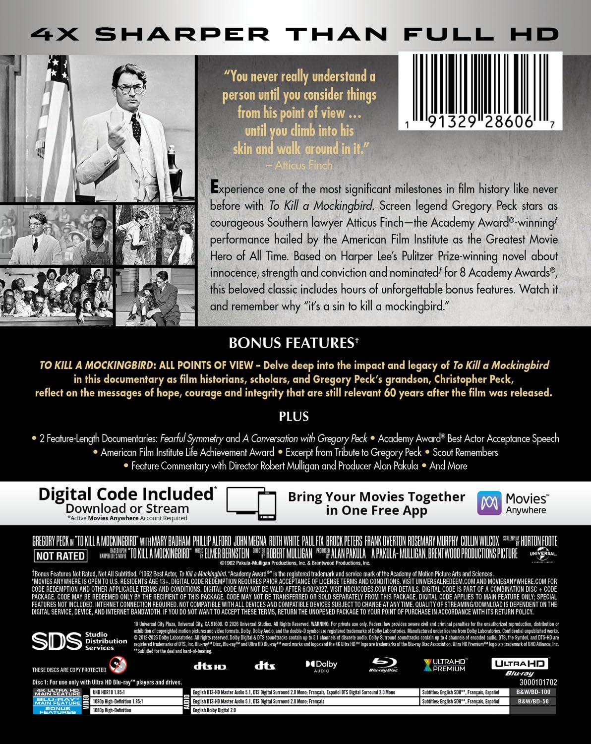 To Kill a Mockingbird - Limited Edition Steelbook (4K Ultra HD + Blu-ray + Digital)
