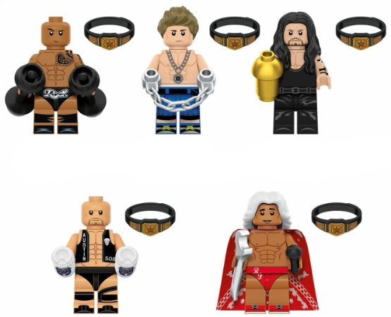 WWE Wrestling Minifigure Set of 5