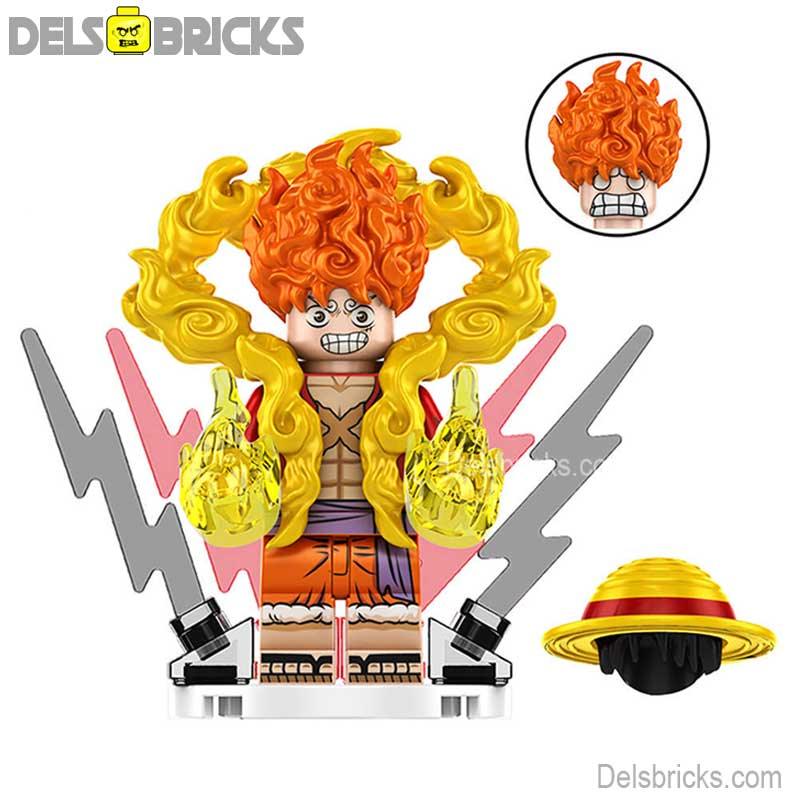 Monkey D Luffy Nika Sun God One Piece Lego Anime Minifigures Custom Toys 6