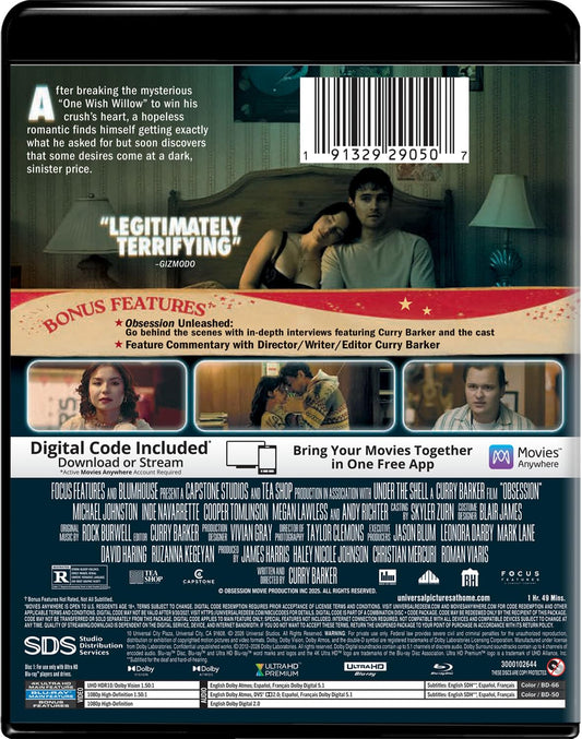 Obsession - Collector's Edition (4K Ultra HD + Blu-ray + Digital)