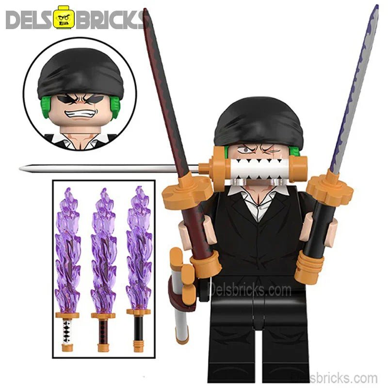 Roronoa Zoro Suit Outfit ONE PIECE Anime Lego Minifigures custom toys 9