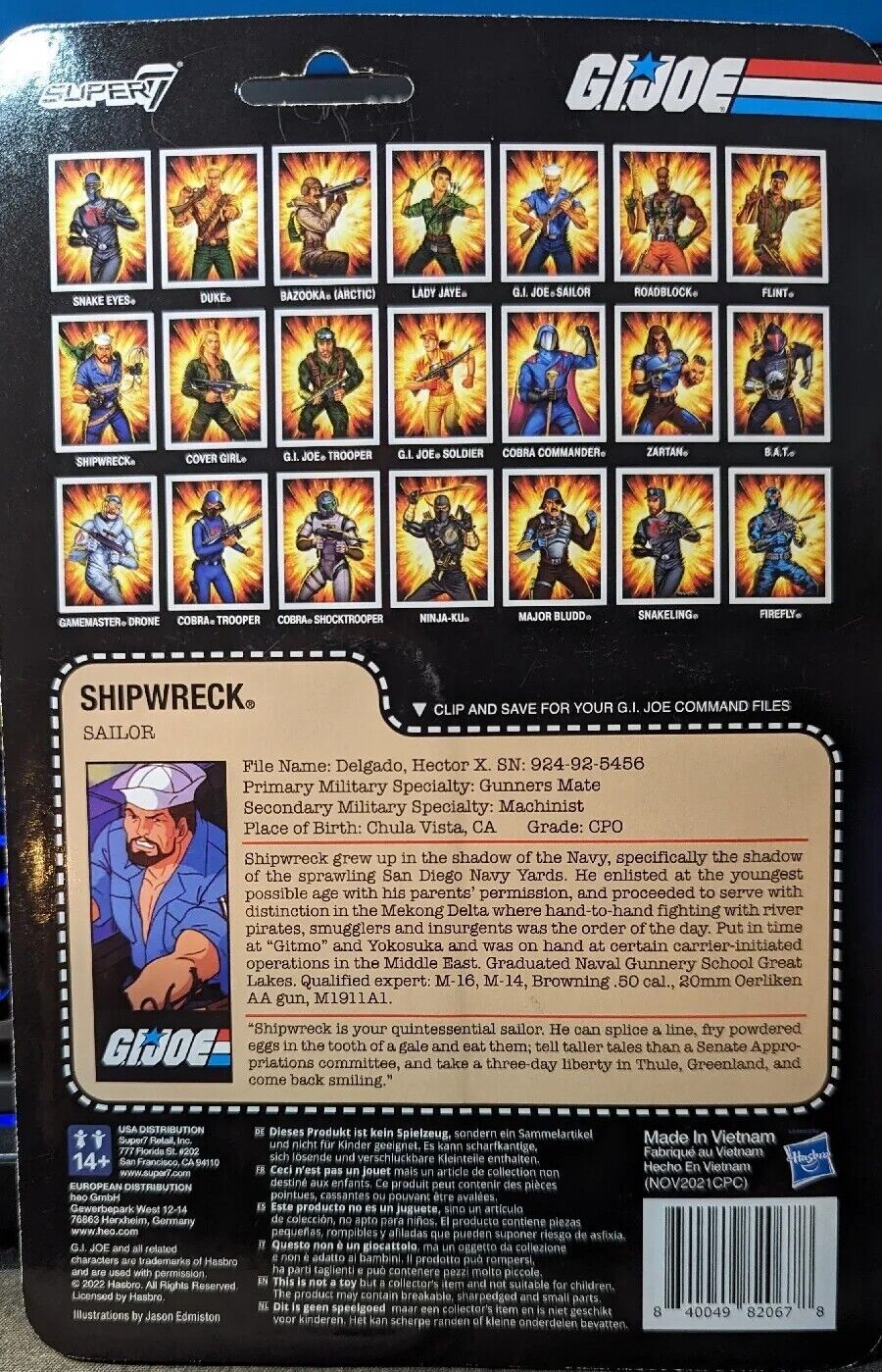 Shipwreck G.I. Joe Super 7 Reaction Action Figure