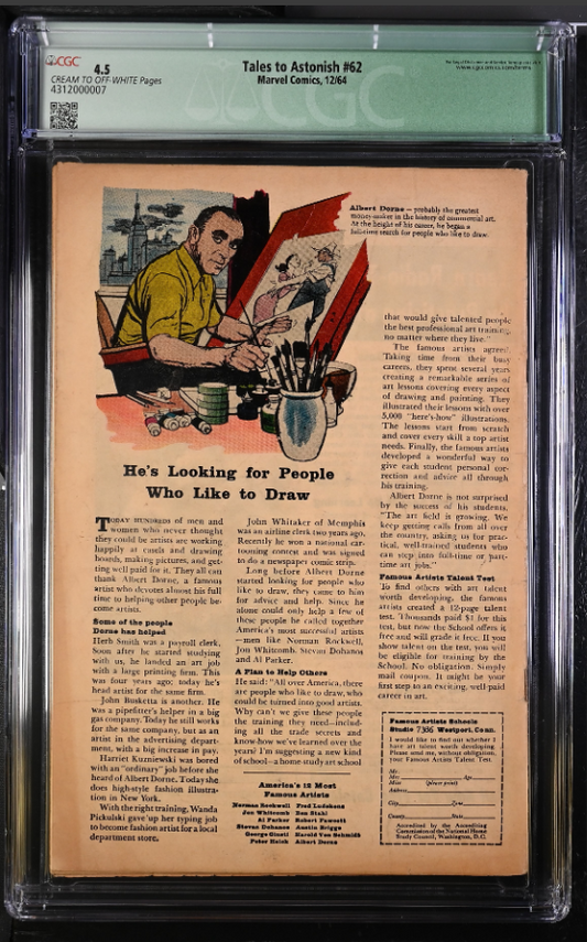 Tales to Astonish #62 CGC 4.5-Qualified-1964 1st app Leader