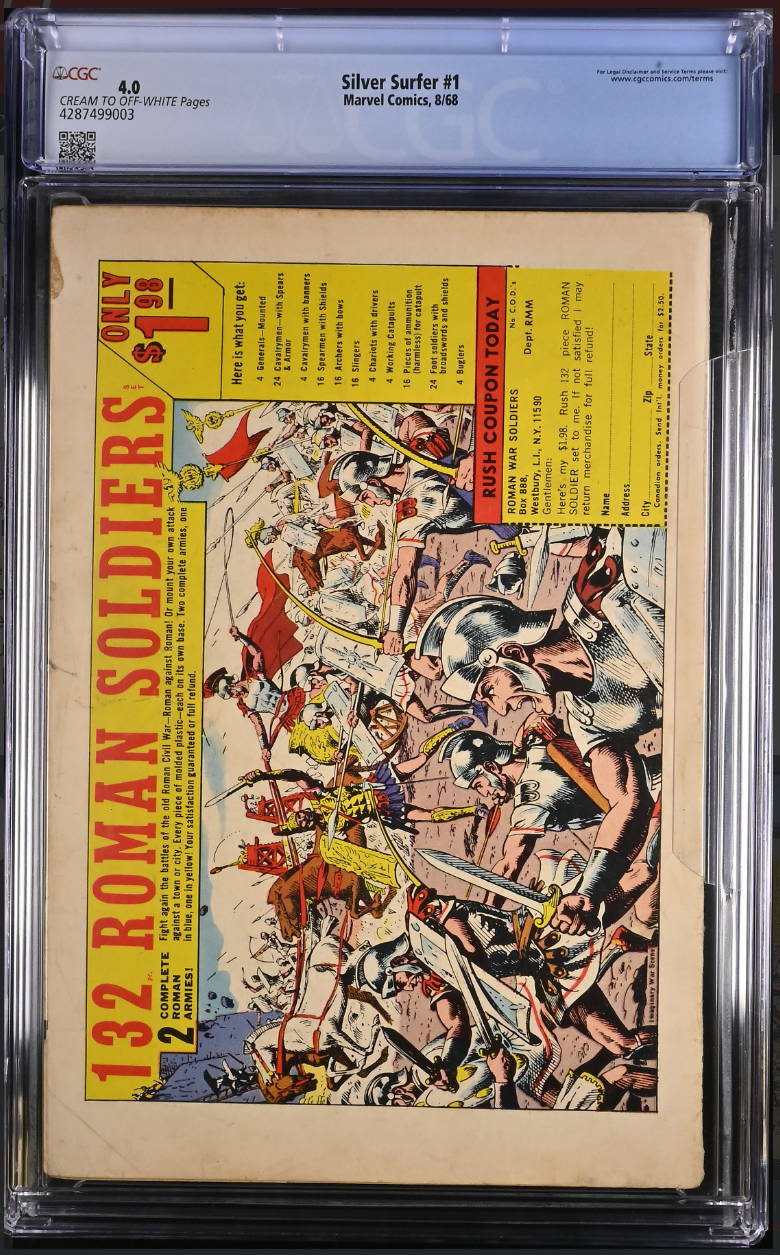Silver Surfer, Vol. 1 #1A CGC 4.0 CREAM TO OFF-WHITE