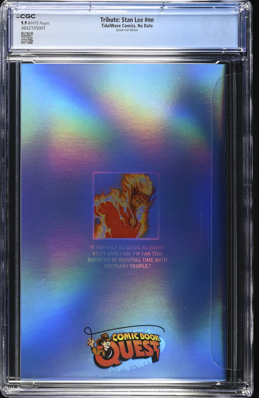 Stan Lee #1 CGC 9.9 Humam Qutub CBQ Exclusive Trade Foil Variant