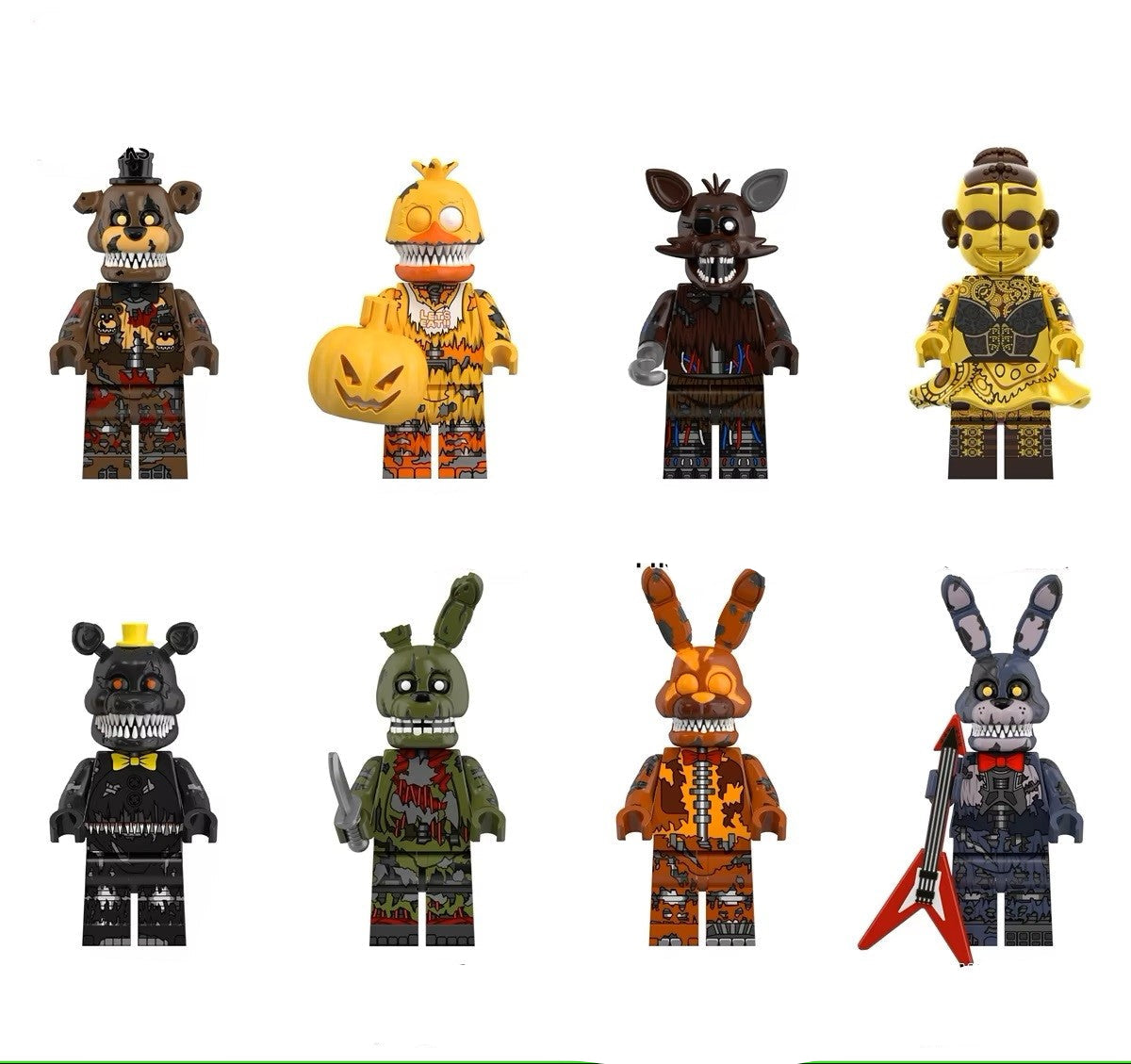 Night Shift Animatronics – Custom Horror Minifig Set