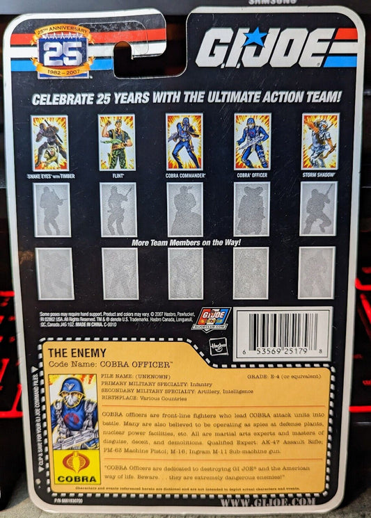 GI Joe 25th Anniversary Cobra Officer MOC Foil Card