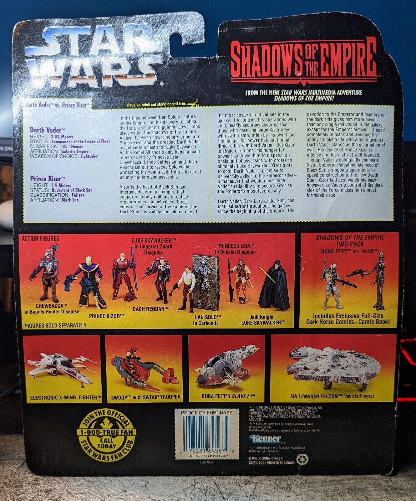 Star Wars Prince Xizor vs Darth Vader Shadows of The Empire POTF