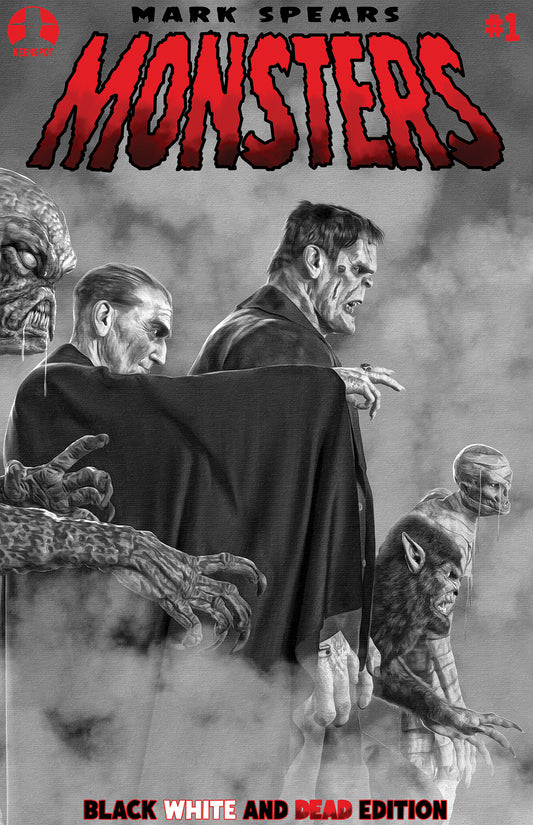 MARK SPEARS MONSTERS #1 7TH PTG B&W DEAD EDITION