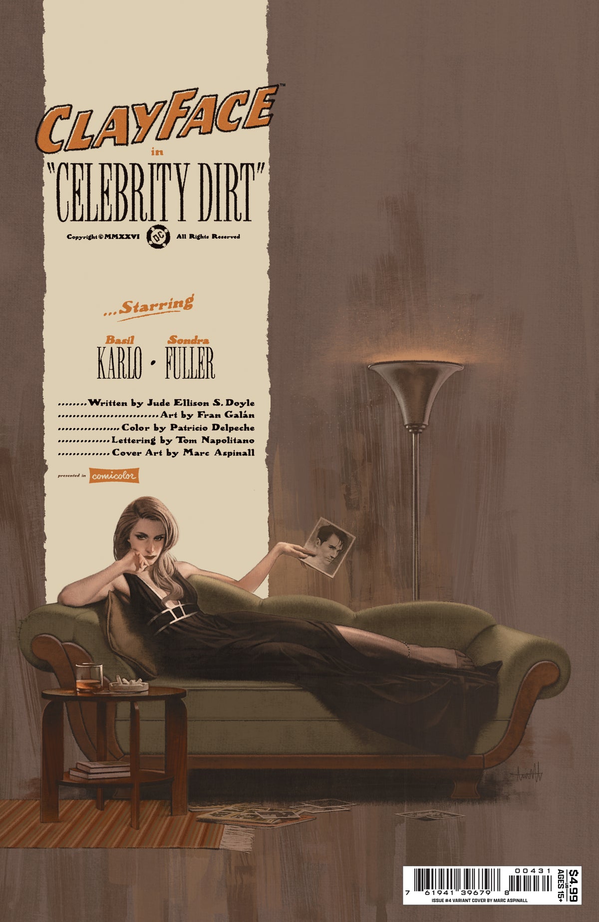 CLAYFACE CELEBRITY DIRT #4 (OF 6) Cover C - MARC ASPINALL CARD STOCK VAR LOLA_IMG_363_7e8a4febbec904ffde758978a768c1b36f6a77914ccf3a0695fa79a1b778709c