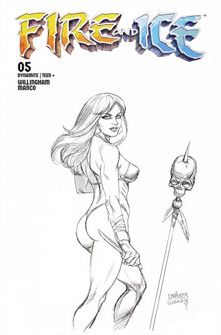 FIRE AND ICE #5 CVR F 1:10 JOSEPH MICHAEL LINSNER LINE ART VAR (PRESALE 9/30/26)