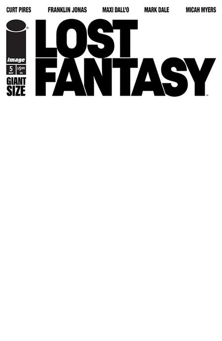 Lost Fantasy #5 Cover G Blank Sketch Variant
