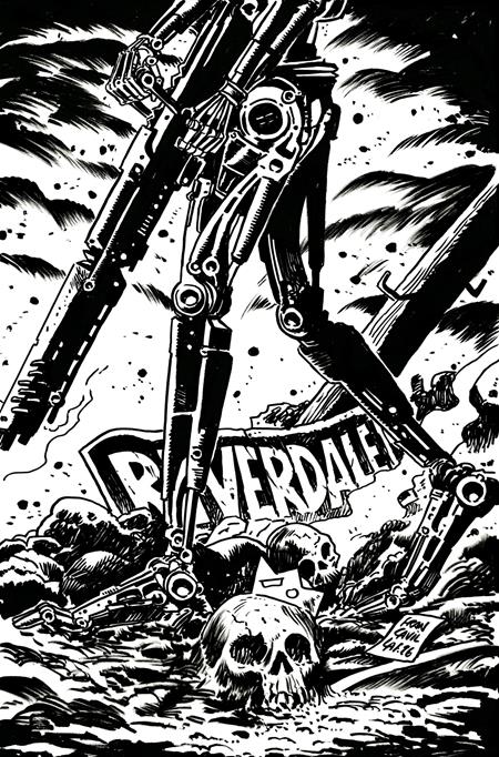 ARCHIE VS THE TERMINATOR #2 CVR L INC 1:7 FRANCESCO FRANCAVILLA LINE ART VIRGIN VAR