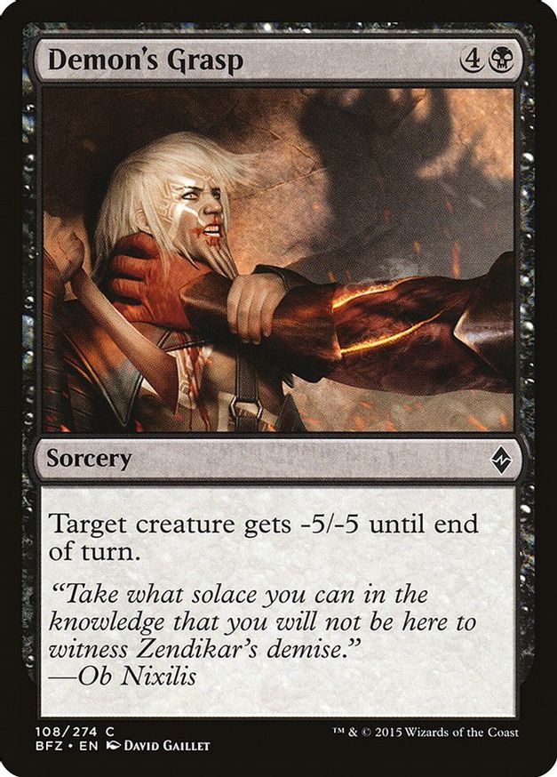 Demon's Grasp | 108 | Battle for Zendikar