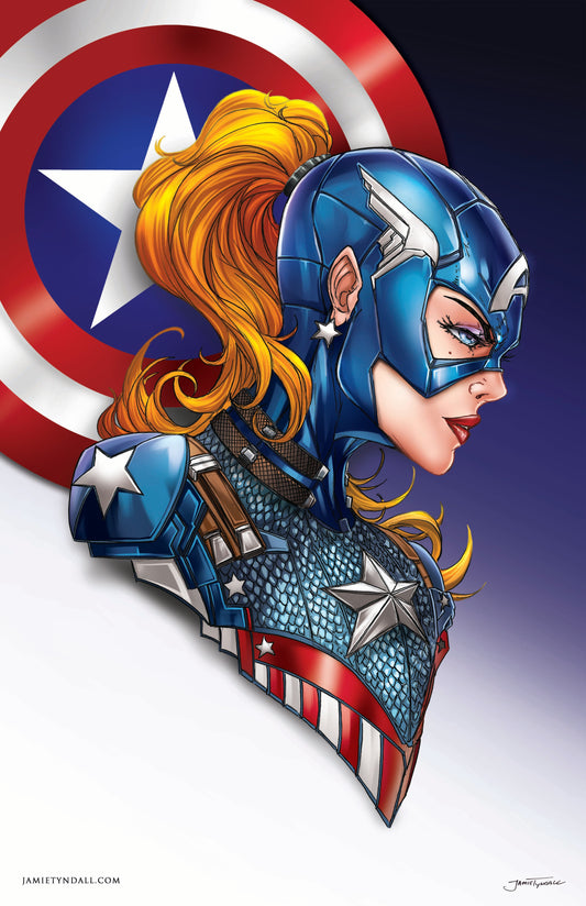 Captain America Bust Print