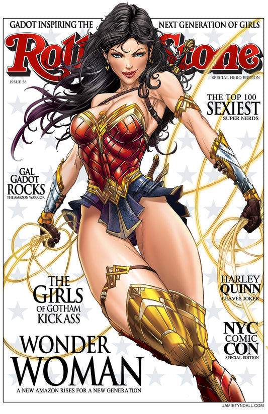 Wonder Woman Gal Gadot Rolling Stone Print