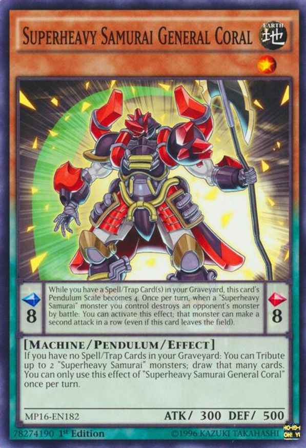 Superheavy Samurai General Coral | MP16-EN182