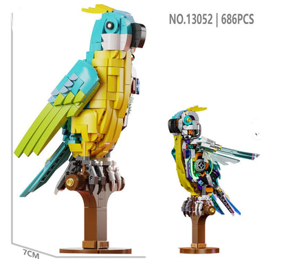 13052 Mechanical Parrot Building Blocks 686PCS