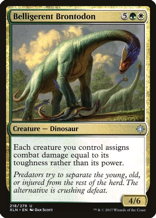 Belligerent Brontodon | 218 | Ixalan