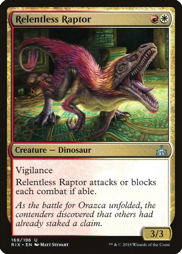 Relentless Raptor | 169 | Rivals of Ixalan