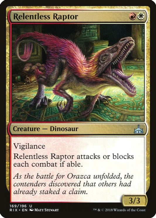 Relentless Raptor | 169 | Rivals of Ixalan