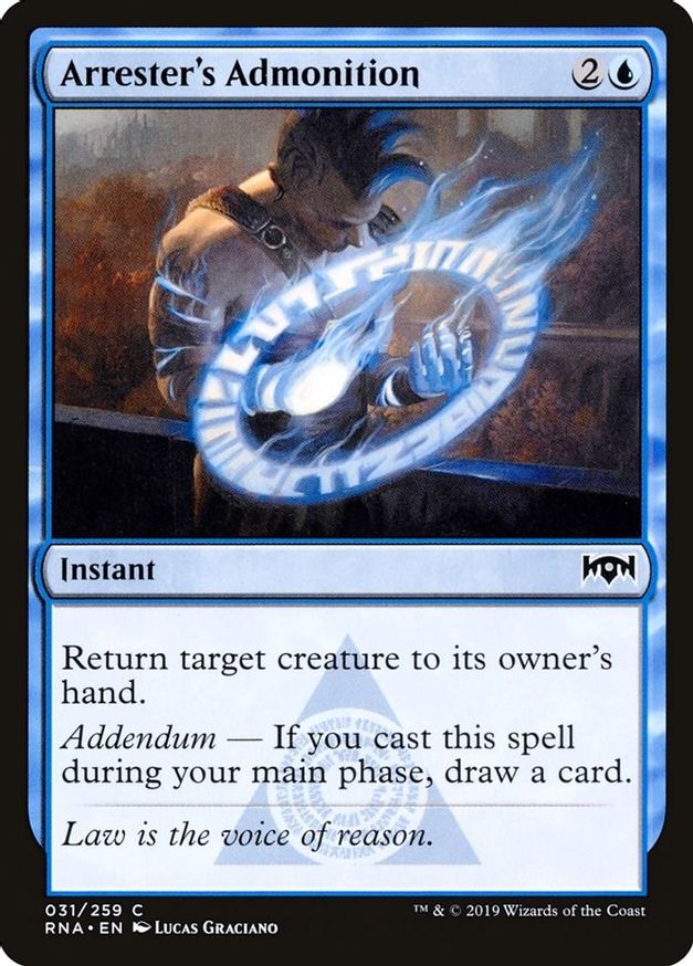 Arrester's Admonition | 31 | Ravnica Allegiance