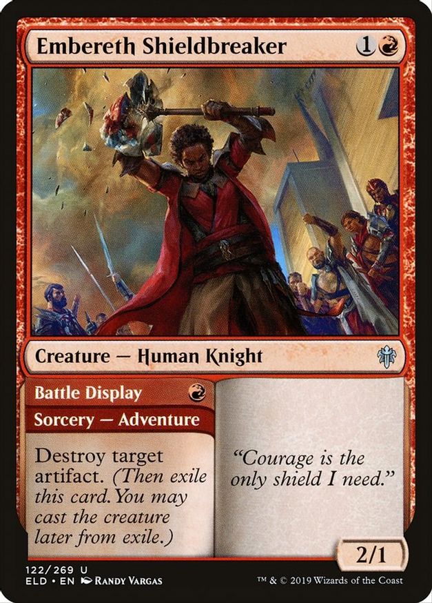 Embereth Shieldbreaker | 122 | Throne of Eldraine