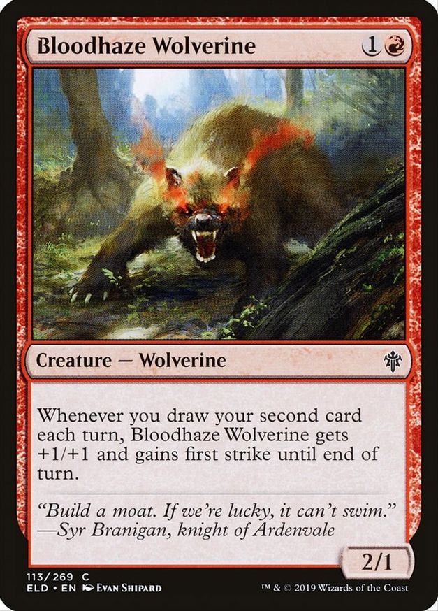 Bloodhaze Wolverine | 113 | Throne of Eldraine