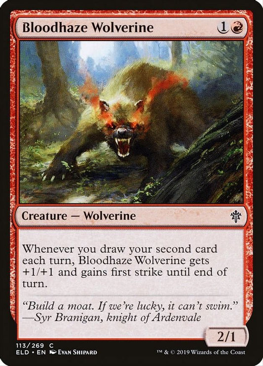 Bloodhaze Wolverine | 113 | Throne of Eldraine