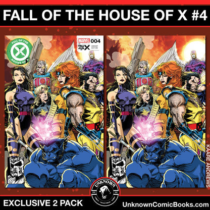 [2 Pack] Fall Of The House Of X #4 Unknown Comics Kaare Andrews Exclusive Var [Fhx] (04/17/2024)