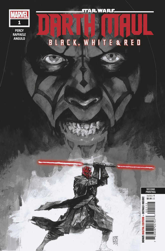 Star Wars: Darth Maul - Black, White & Red #1 Alex Maleev 2nd Print Variant