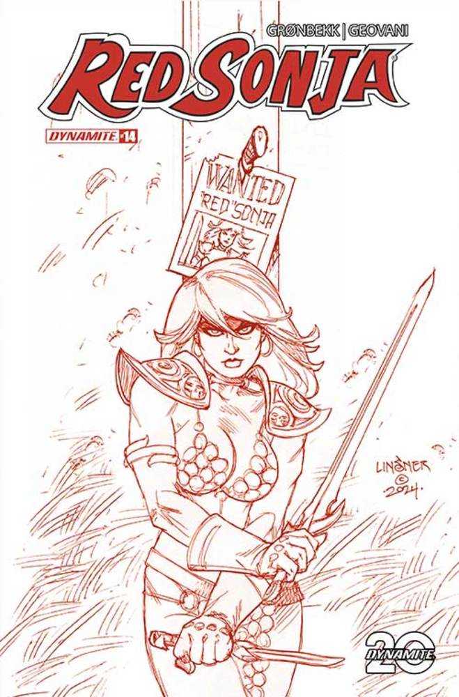 Red Sonja 2023 #14 Cover Q 1:10  Edition Linsner Fiery Red