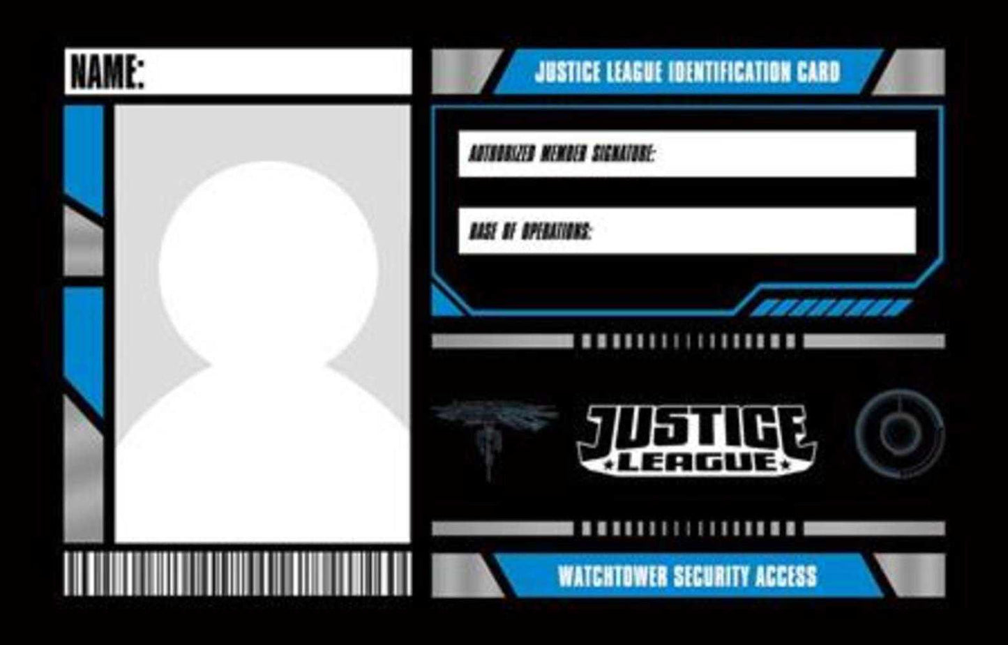 Blank Justice League Membership Card Opt-In Bundles Of 25