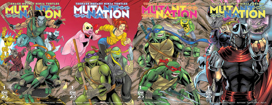 TMNT Mutant Nation #1 - 4 Connecting Set - Michael Calero Signed