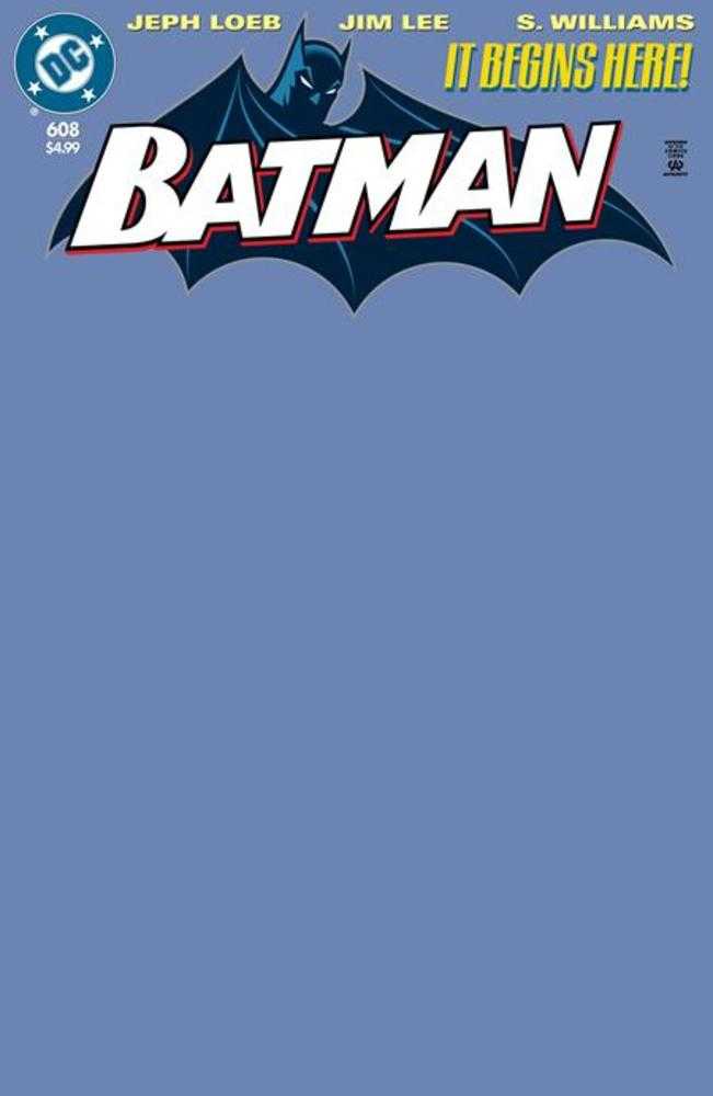 Batman #608 Facsimile Edition Cover C Blue Blank Card Stock Variant