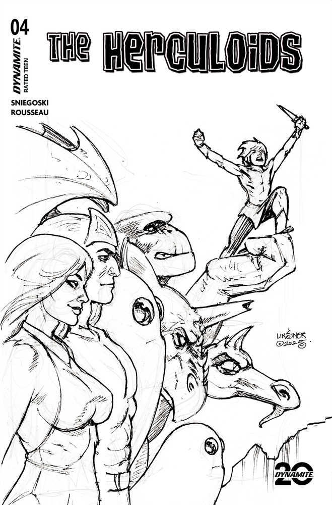 Herculoids #4 Cover G 10 Copy Variant Edition Linsner Line Art