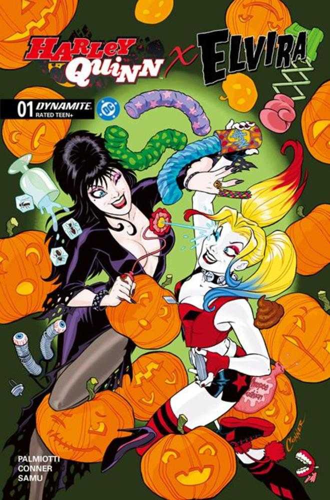 Harley Quinn X Elvira #1 Cover F Amanda Conner Foil Variant