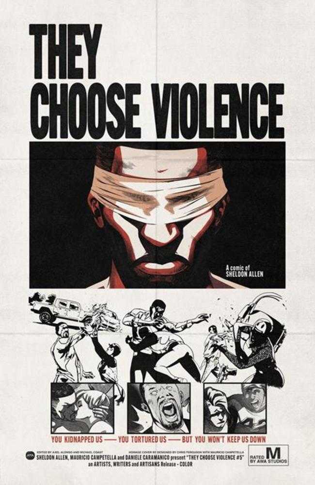 They Choose Violence #5 (Of 5) Cover B Blaxploitation Film Homage