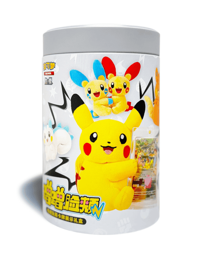 (S-Chinese) Pokémon TCG: Cheek-Rubbing Plush Toy Card Display Gift Box