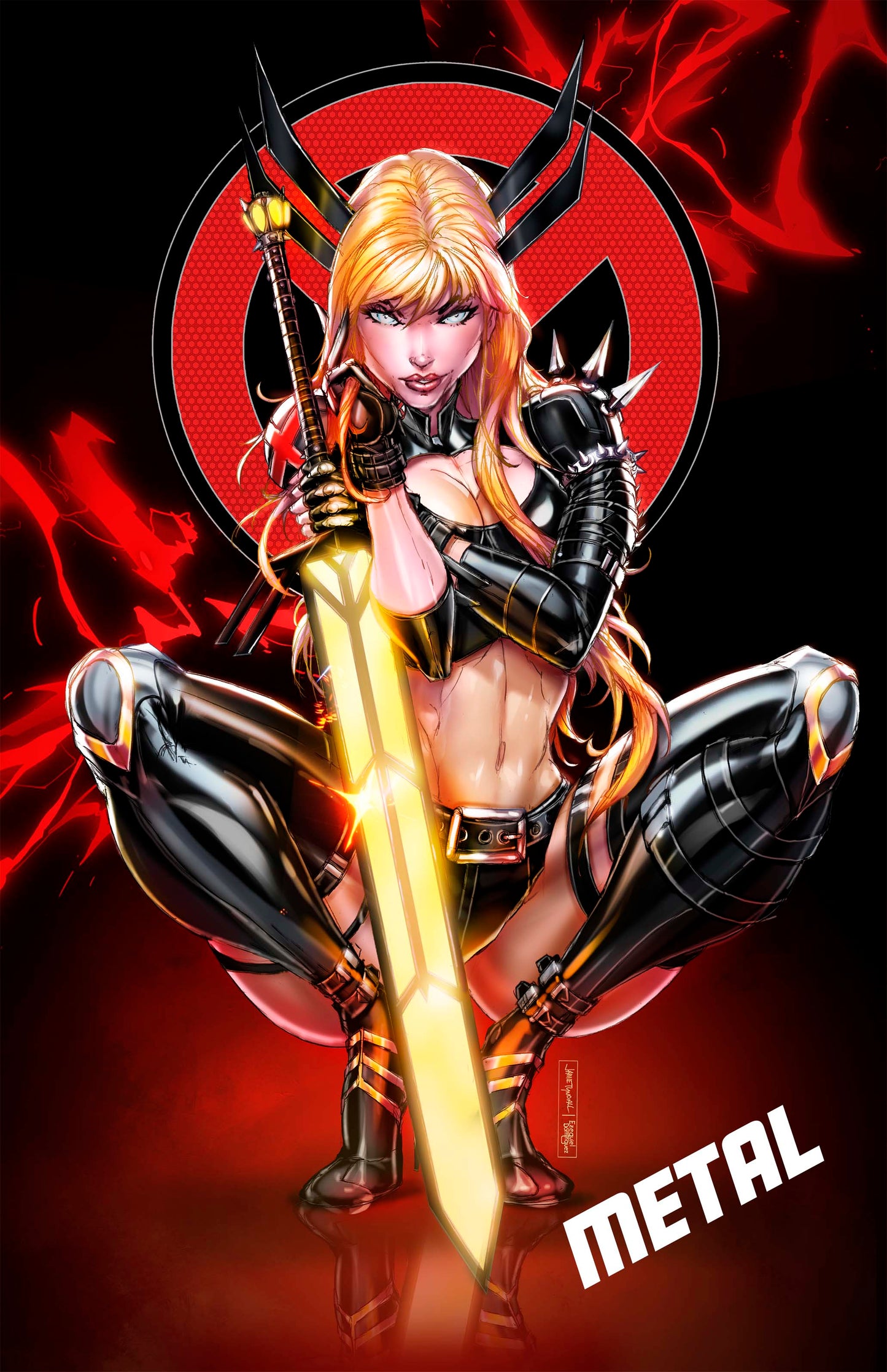 2025 Mutant Sorceress Red and Black Metal Comic Cosplay Exclusive